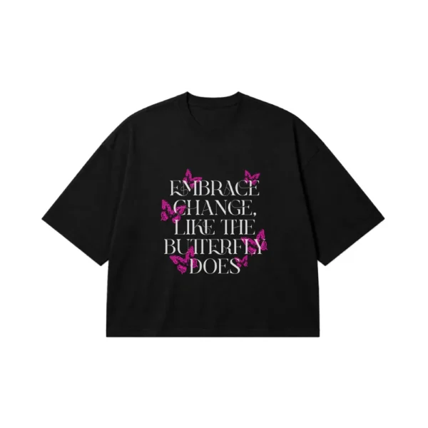 تیشرت باکسی انگیزشی طرح Embrace Change کد 13850