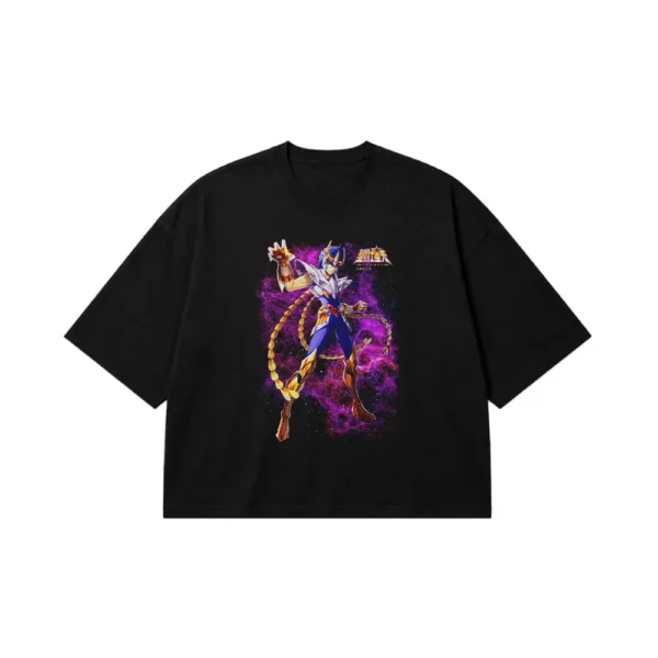 تیشرت باکسی انیمه شوالیه‌های زودیاک طرح کهکشان (Saint Seiya) کد 14002