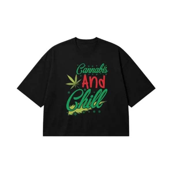 تیشرت باکسی نوشته Cannabis And Chill کد 14132