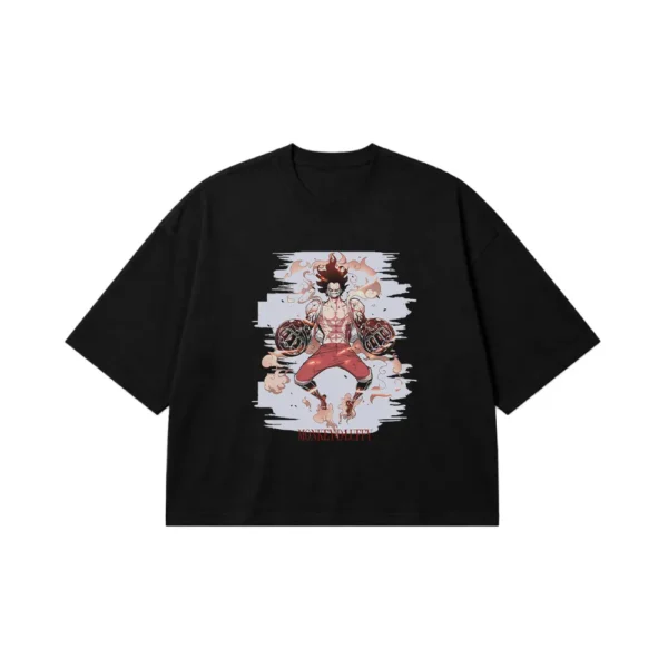 تیشرت باکسی انیمه وان پیس طرح مانکی دی لوفی (Luffy) کد 1419