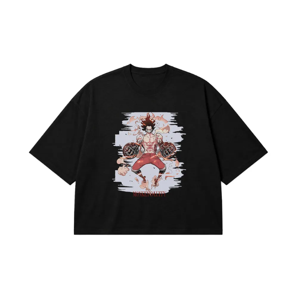 تیشرت باکسی انیمه وان پیس طرح مانکی دی لوفی (Luffy) کد 1419