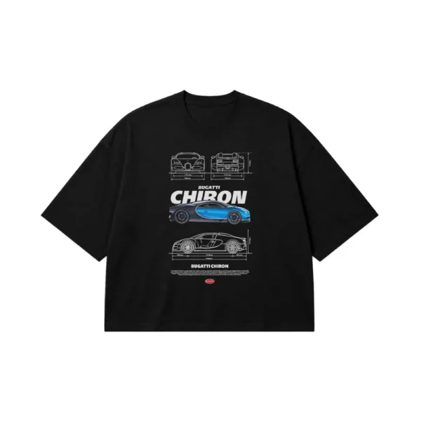 تیشرت باکسی بوگاتی طرح شیرون (Bugatti Chiron) کد 14362