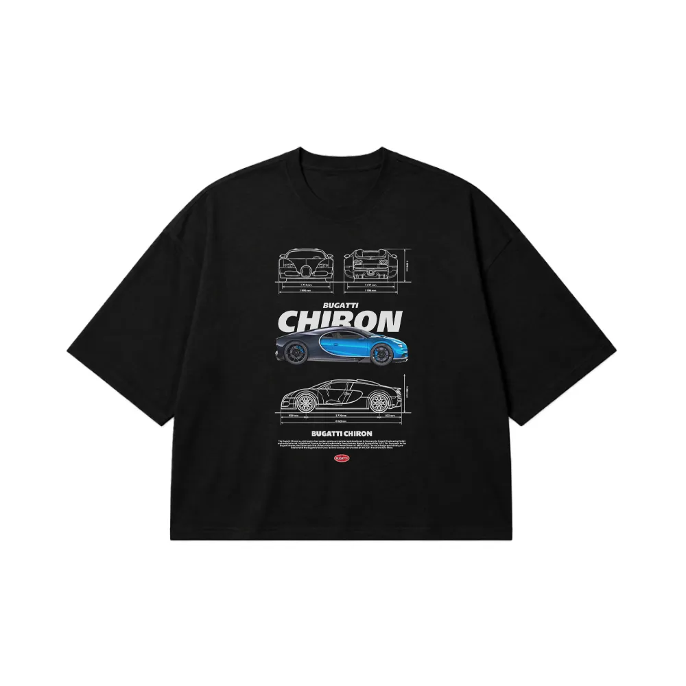 تیشرت باکسی بوگاتی طرح شیرون (Bugatti Chiron) کد 14362