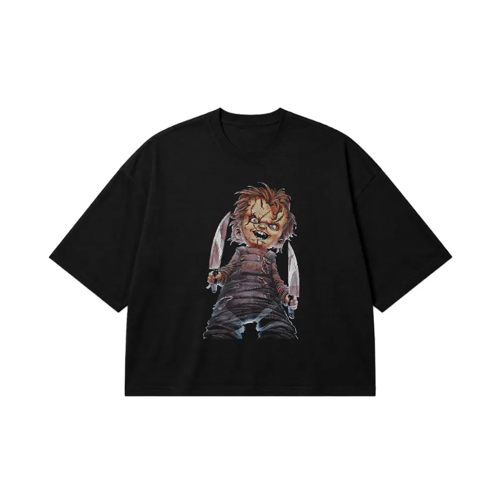 تیشرت باکسی چاکی طرح عروسک قاتل (Chucky) کد 14406