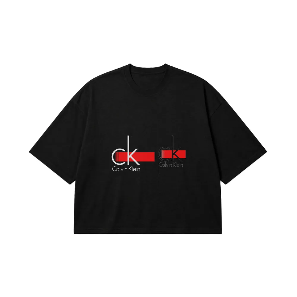تیشرت باکسی لوگوی Calvin Klein طرح CK کد 14423