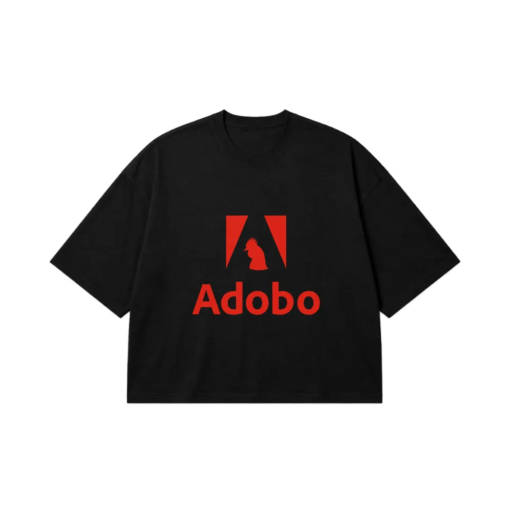 تیشرت باکسی طرح Adobo (پارودی Adobe) کد 14557