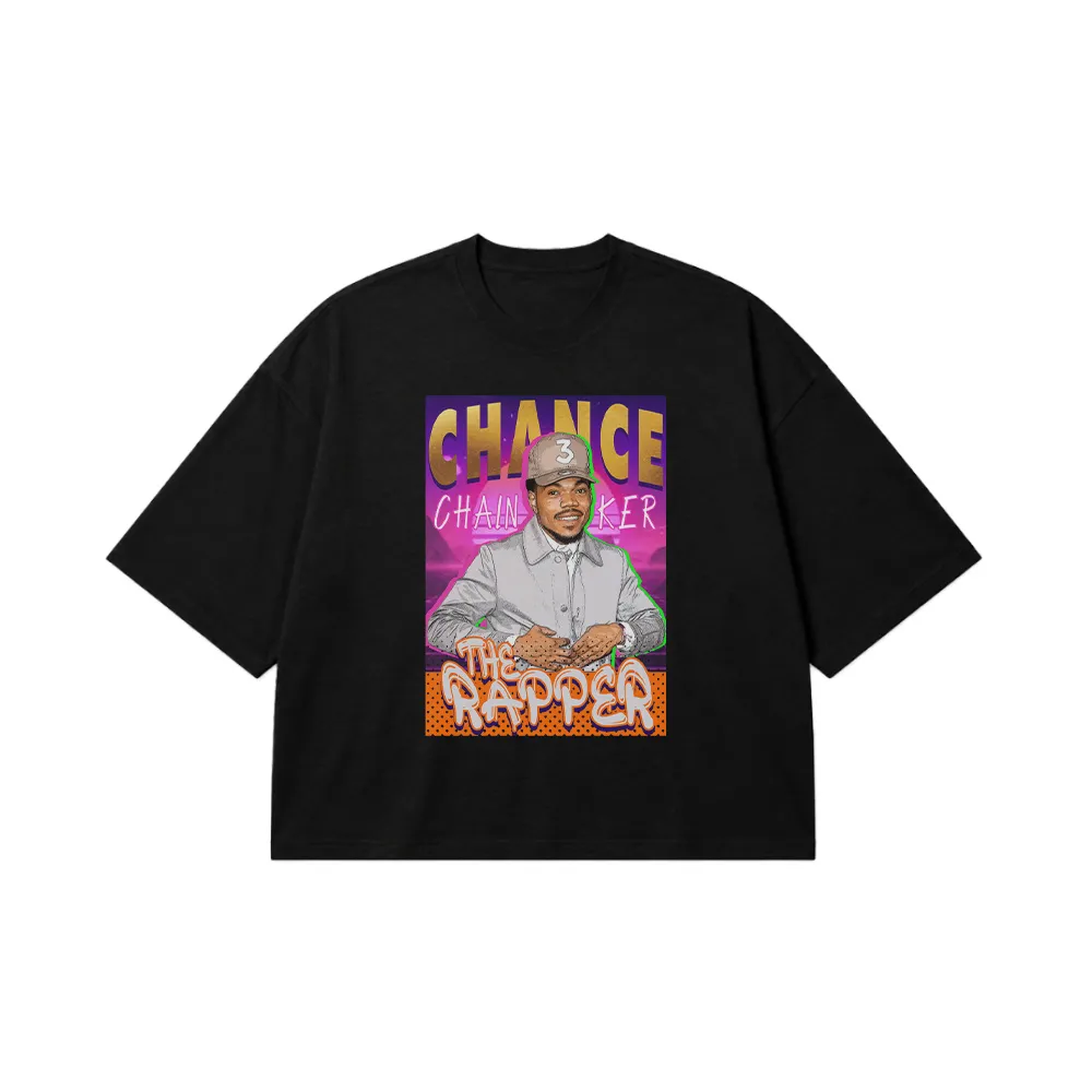 تیشرت باکسی چنس د ریپر طرح پرتره (Chance The Rapper) کد 14587