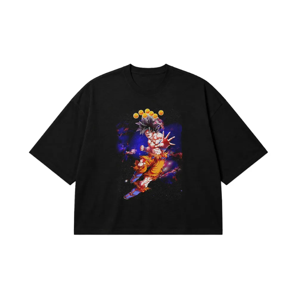 تیشرت باکسی انیمه دراگون بال طرح گوکو فضایی (Goku) کد 14614