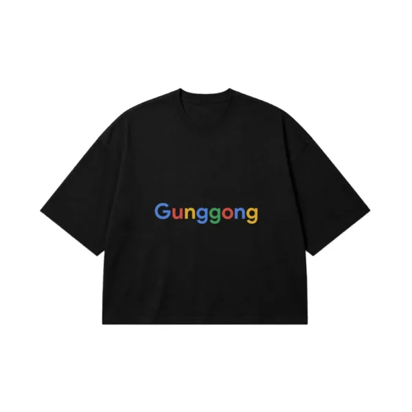 تیشرت باکسی تایپوگرافی طرح Gunggong کد 14618