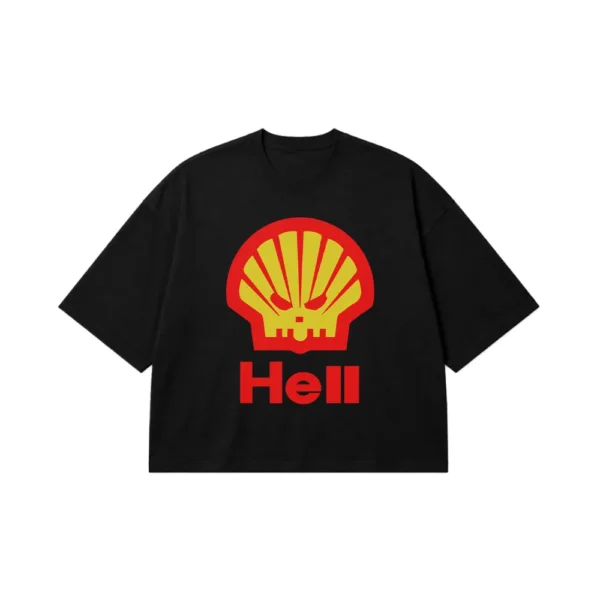 تیشرت باکسی میم طرح Shell Hell کد 14624