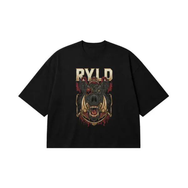 تیشرت باکسی طرح گراز وحشی RYLD کد 14631