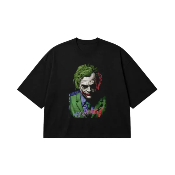 تیشرت باکسی جوکر طرح Why So Serious کد 14636