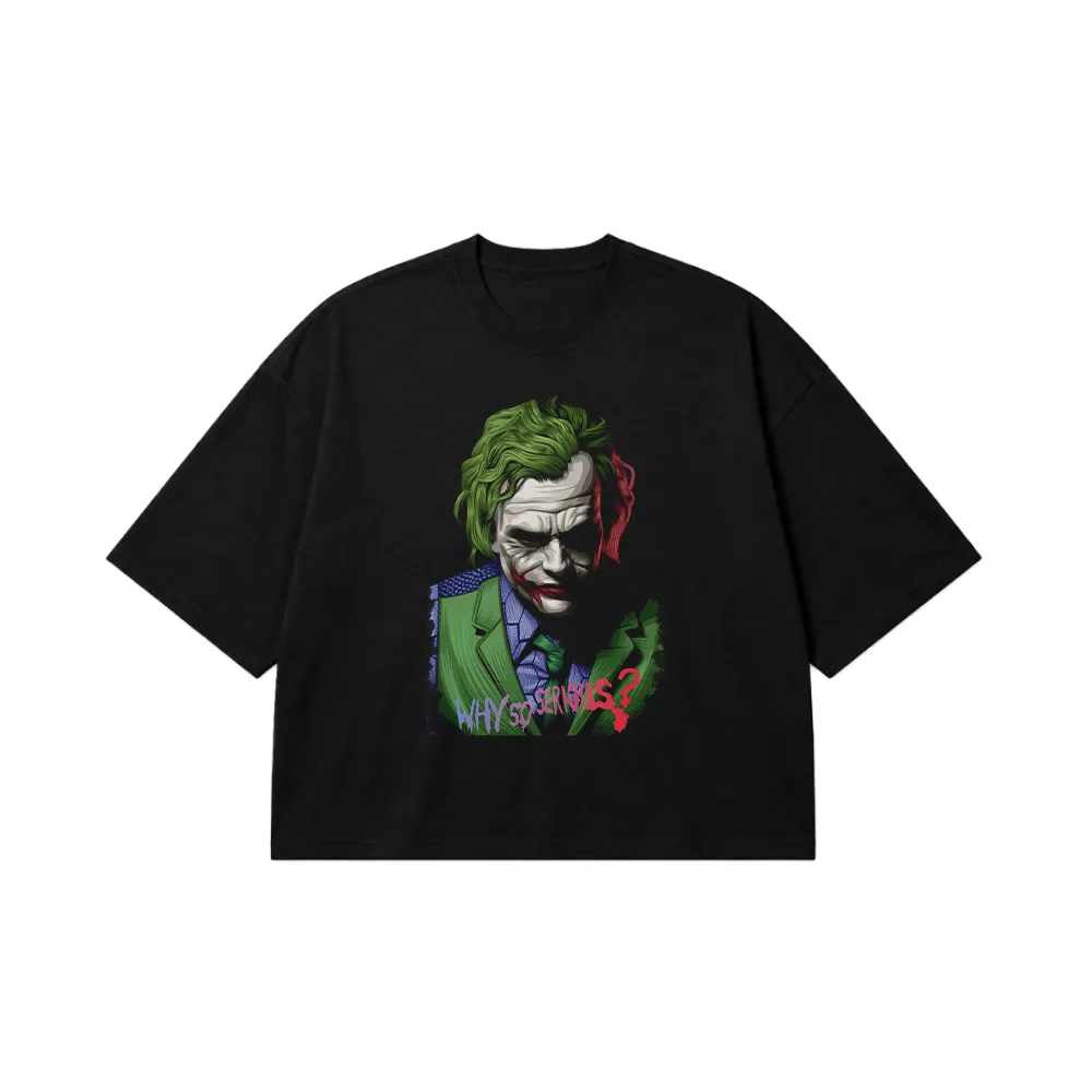 تیشرت باکسی جوکر طرح Why So Serious کد 14636