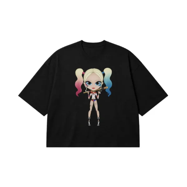 تیشرت باکسی هارلی کویین طرح کارتونی (Harley Quinn) کد 14649