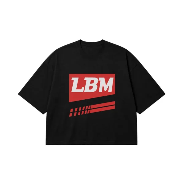 تیشرت باکسی تایپوگرافی اسپرت طرح LBM کد 14672
