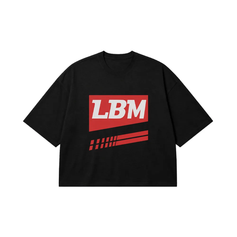 تیشرت باکسی تایپوگرافی اسپرت طرح LBM کد 14672