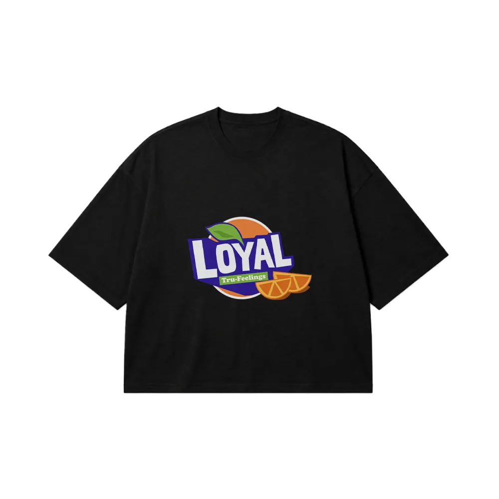 تیشرت باکسی لوگوی پارودی طرح Loyal Tru-Feelings کد 14680