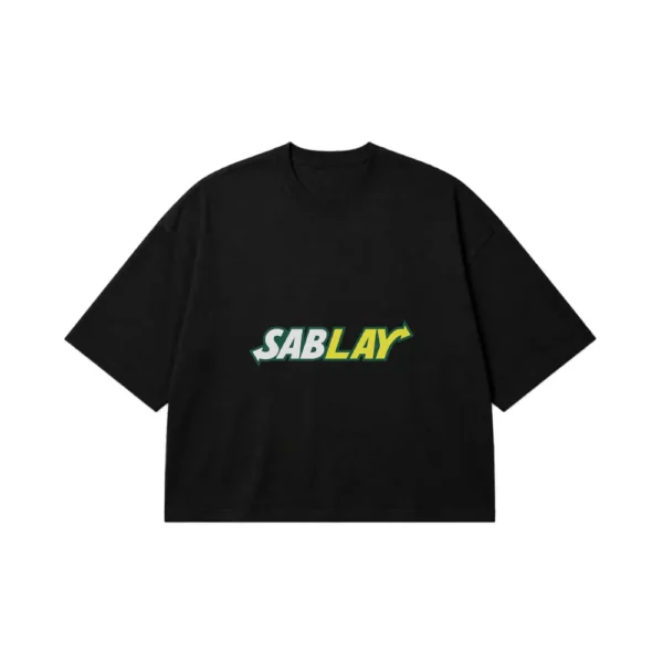 تیشرت باکسی طرح فلش نوشته Sablay کد 14719