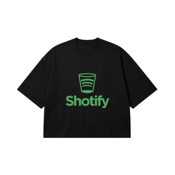 تیشرت باکسی طرح لوگوی شاتیفای (Shotify) کد 14723
