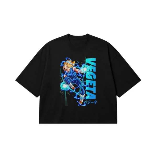 تیشرت باکسی انیمه دراگون بال طرح وجتا آبی (Vegeta Blue - Dragon Ball) کد 14754