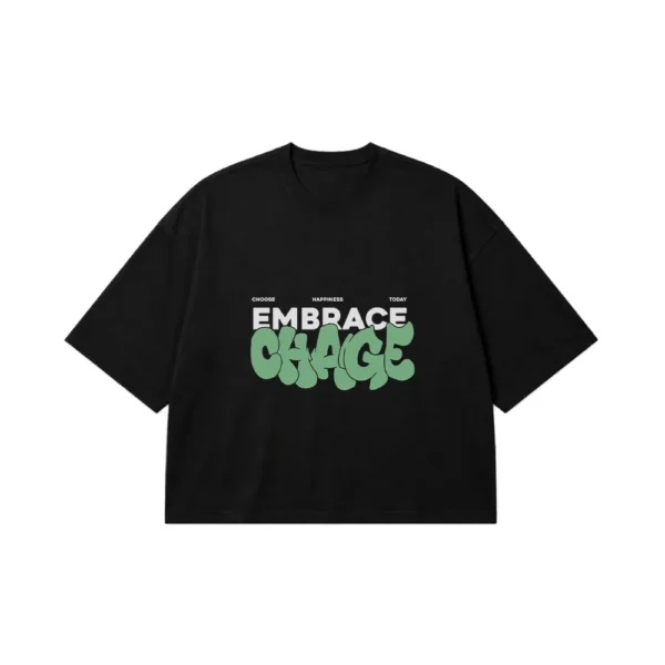 تیشرت باکسی انگیزشی طرح Embrace Change کد 1477