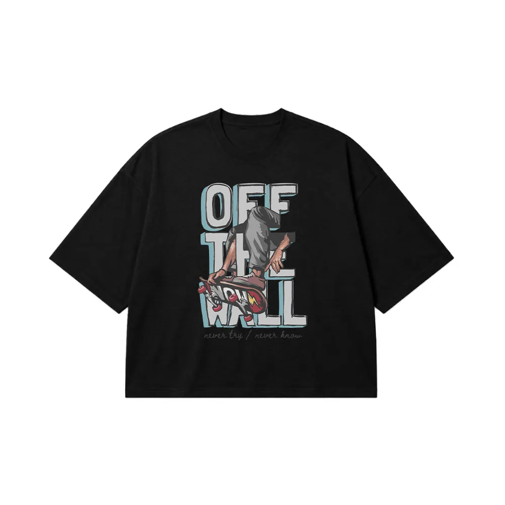 تیشرت باکسی اسکیت‌بورد طرح Off The Wall کد 14956