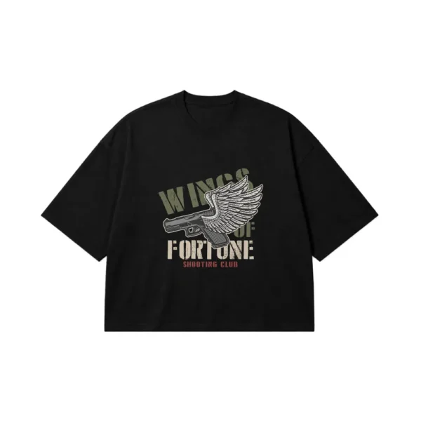 تیشرت باکسی اسلحه طرح Wings of Fortune کد 15000
