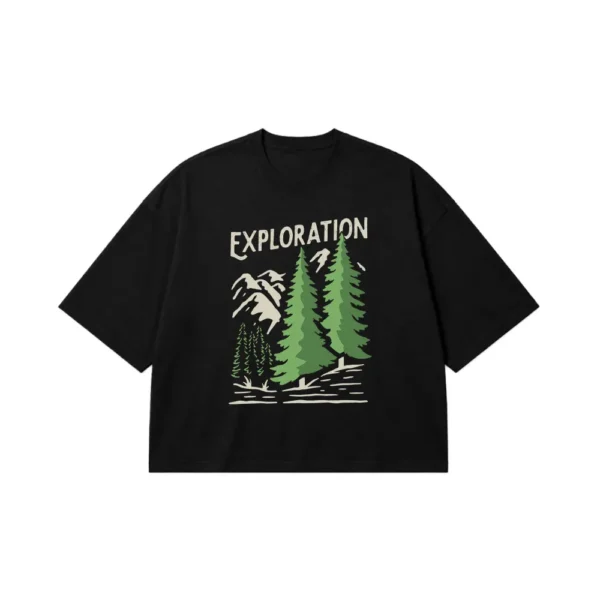 تیشرت باکسی طرح کوهستان Exploration کد 15033