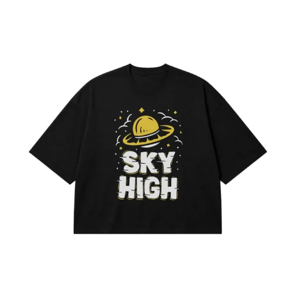 تیشرت باکسی فضایی طرح Sky High کد 15049
