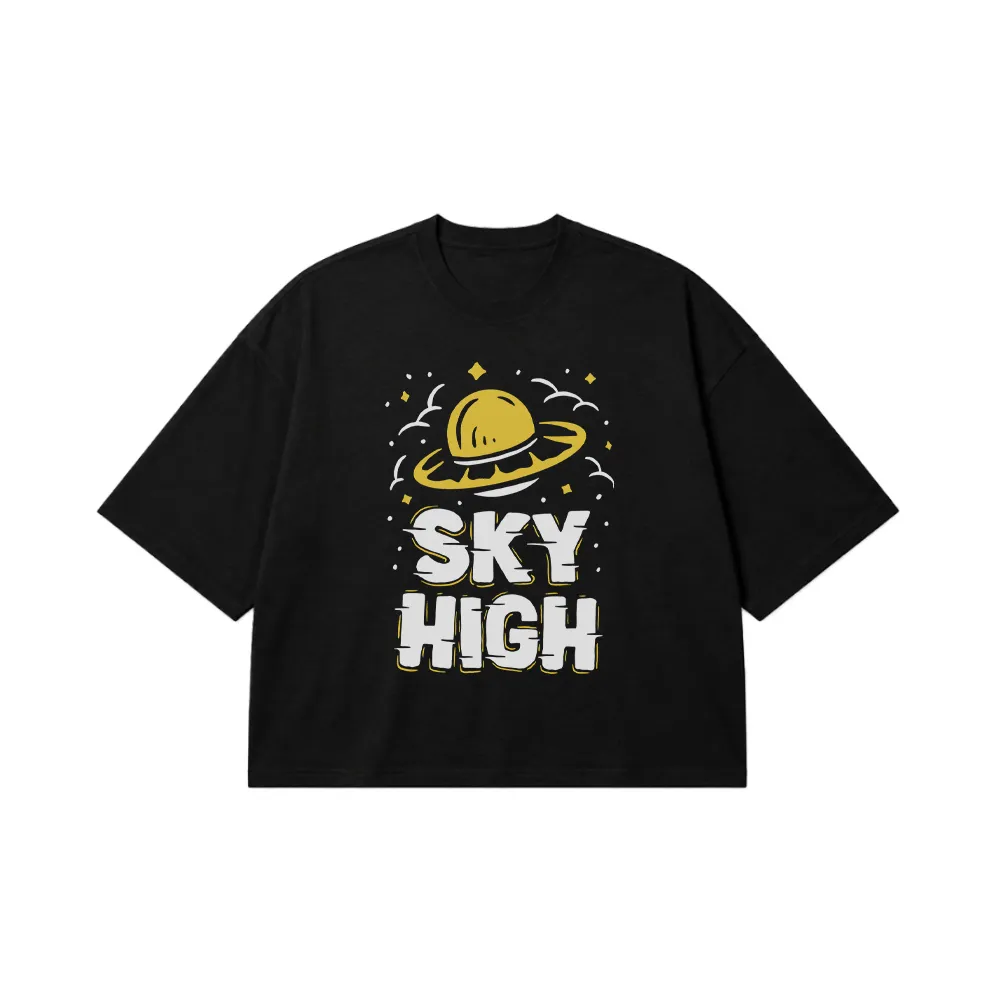 تیشرت باکسی فضایی طرح Sky High کد 15049