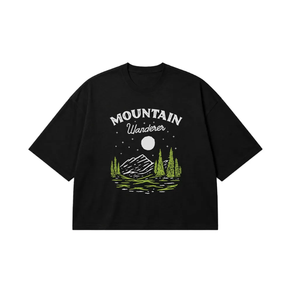 تیشرت باکسی طرح کوهستان Mountain Wanderer کد 15058