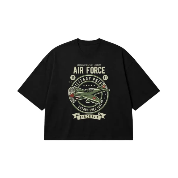 تیشرت باکسی هواپیمای جنگی طرح Air Force کد 15099