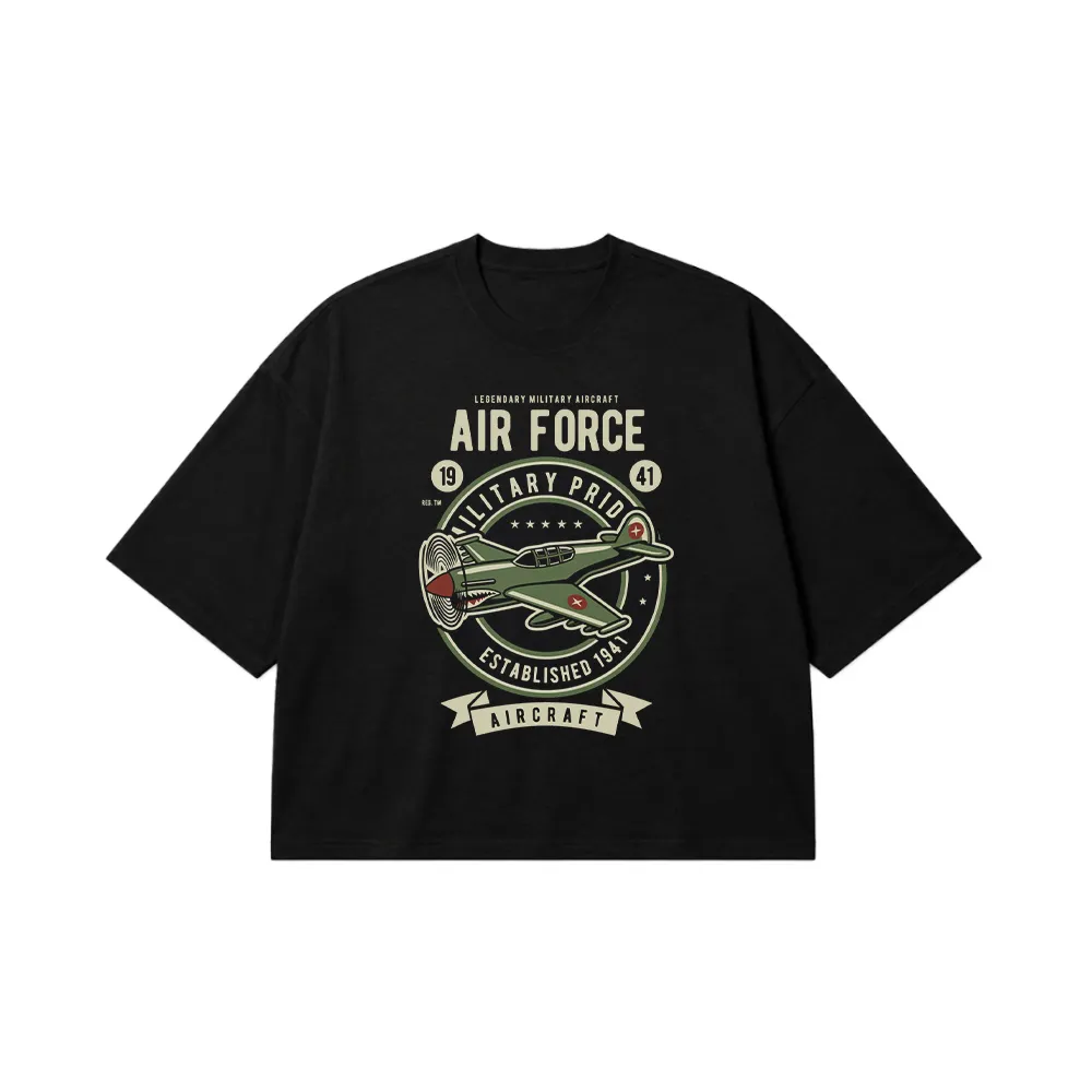 تیشرت باکسی هواپیمای جنگی طرح Air Force کد 15099