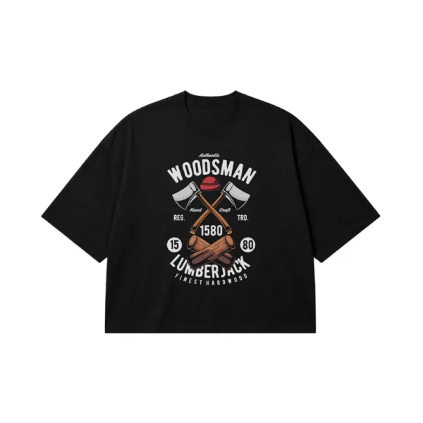 تیشرت باکسی جنگلبان طرح Woodsman Lumberjack کد 15369
