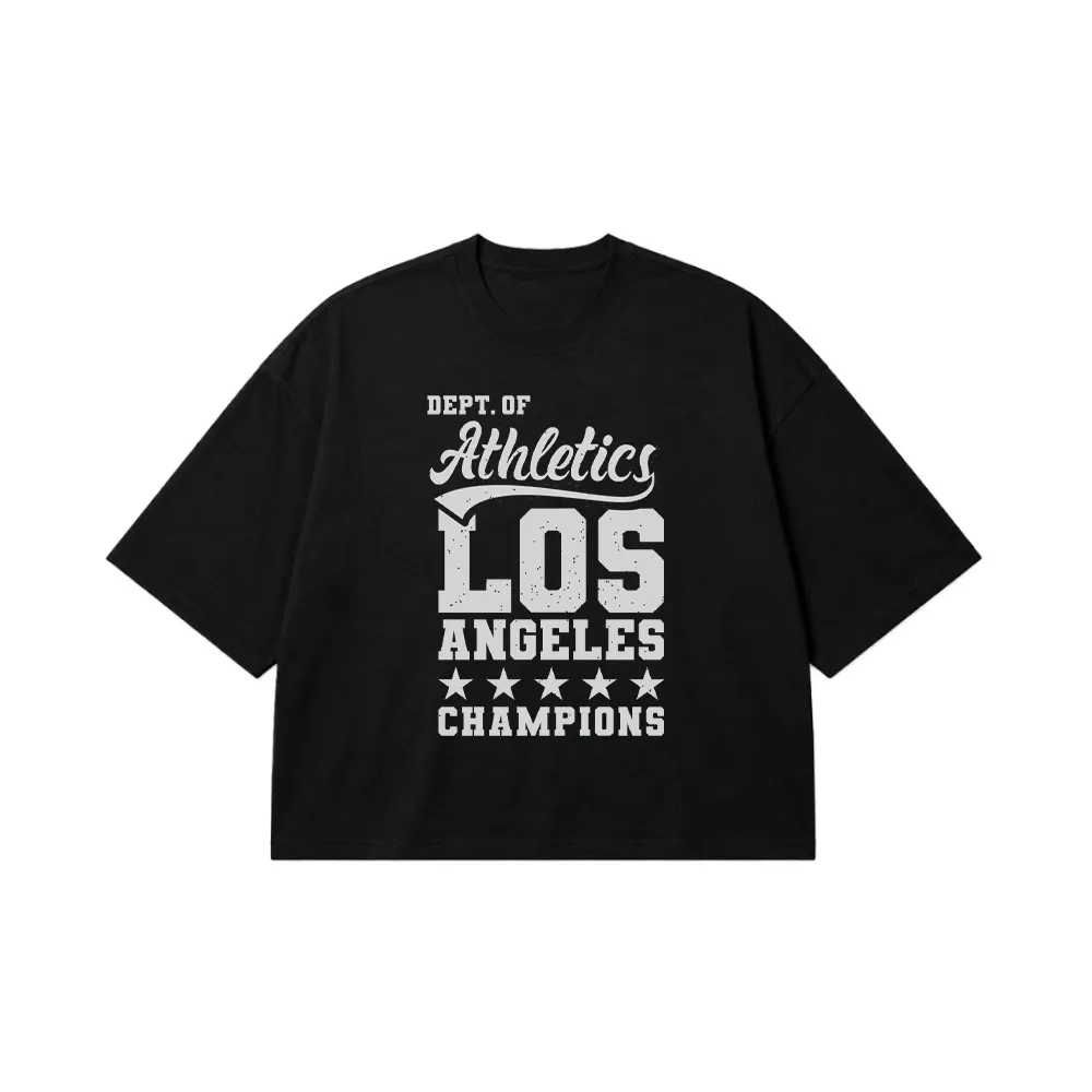تیشرت باکسی لس‌آنجلس طرح بج قهرمانان (Los Angeles Champions) کد 15397