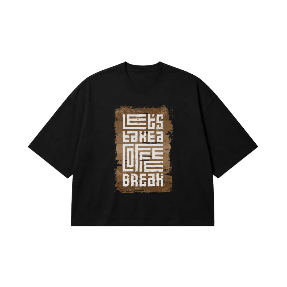 تیشرت باکسی طرح Let's Take A Coffee Break کد 15410