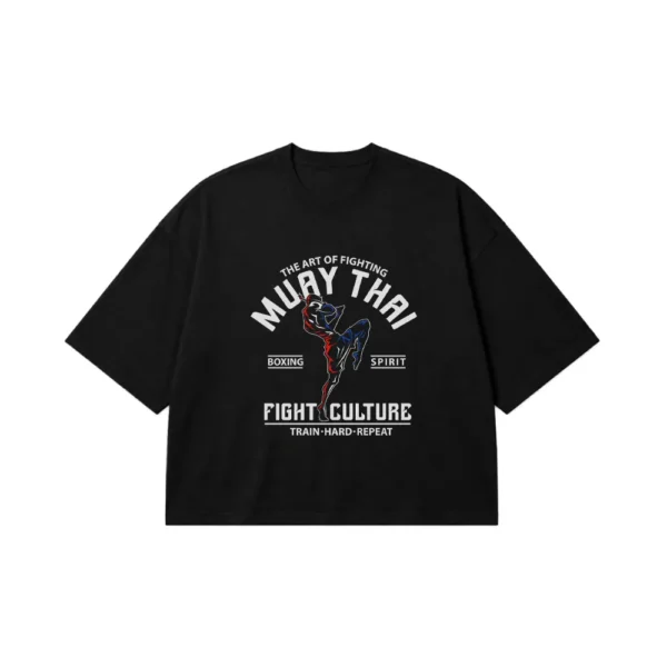تیشرت باکسی رزمی طرح Muay Thai Fight Culture کد 15535