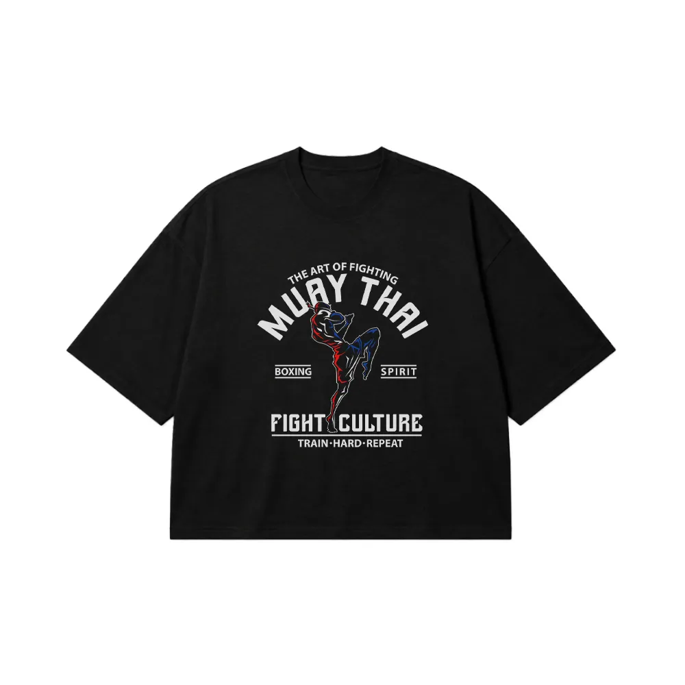 تیشرت باکسی رزمی طرح Muay Thai Fight Culture کد 15535