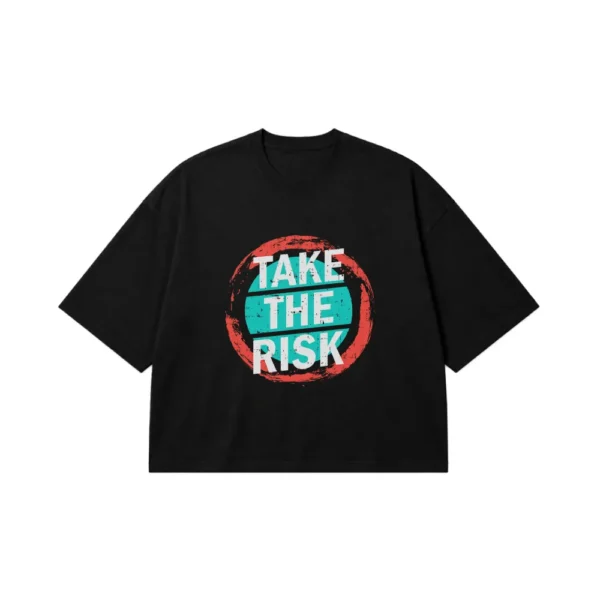 تیشرت باکسی تایپوگرافی Take The Risk کد 15568