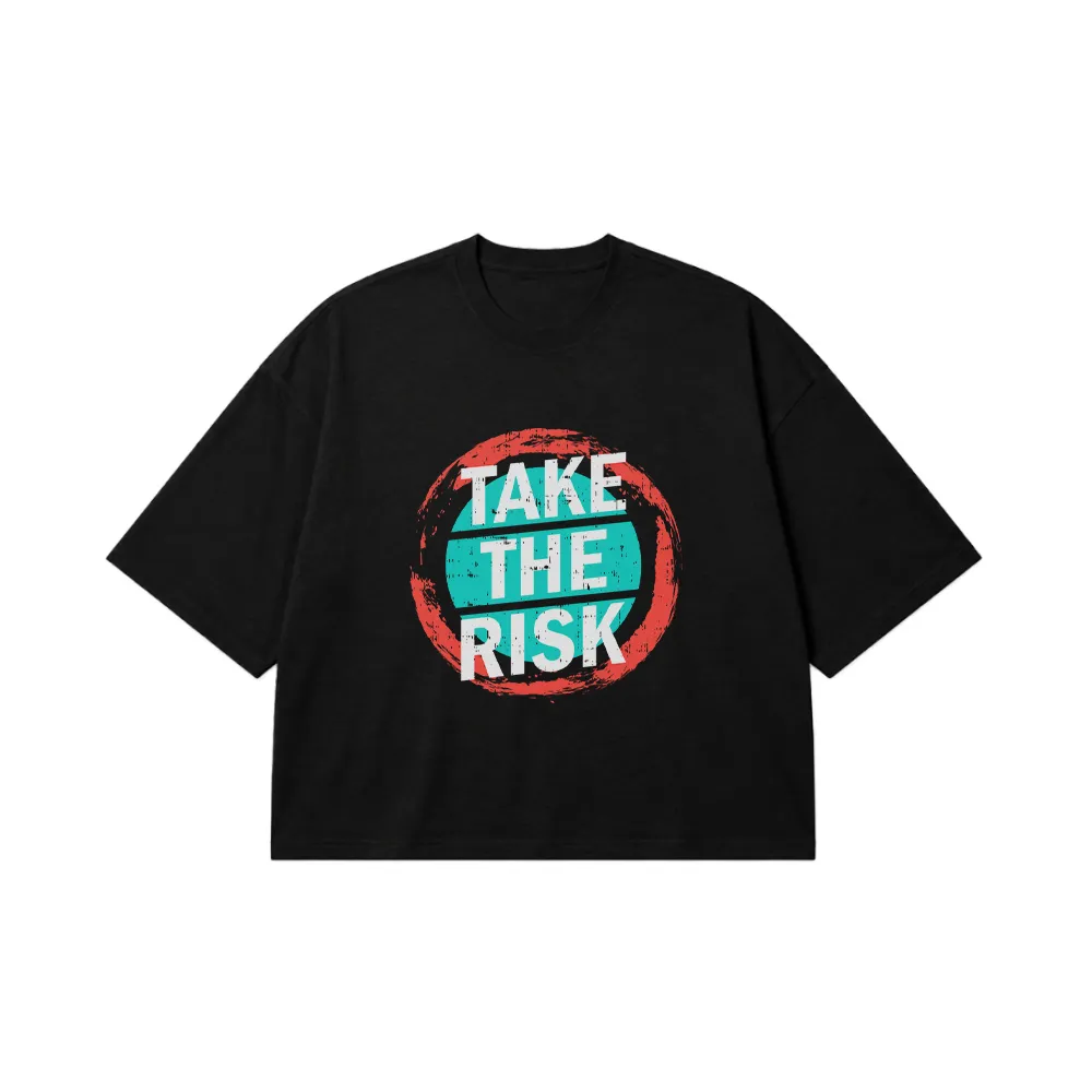 تیشرت باکسی تایپوگرافی Take The Risk کد 15568