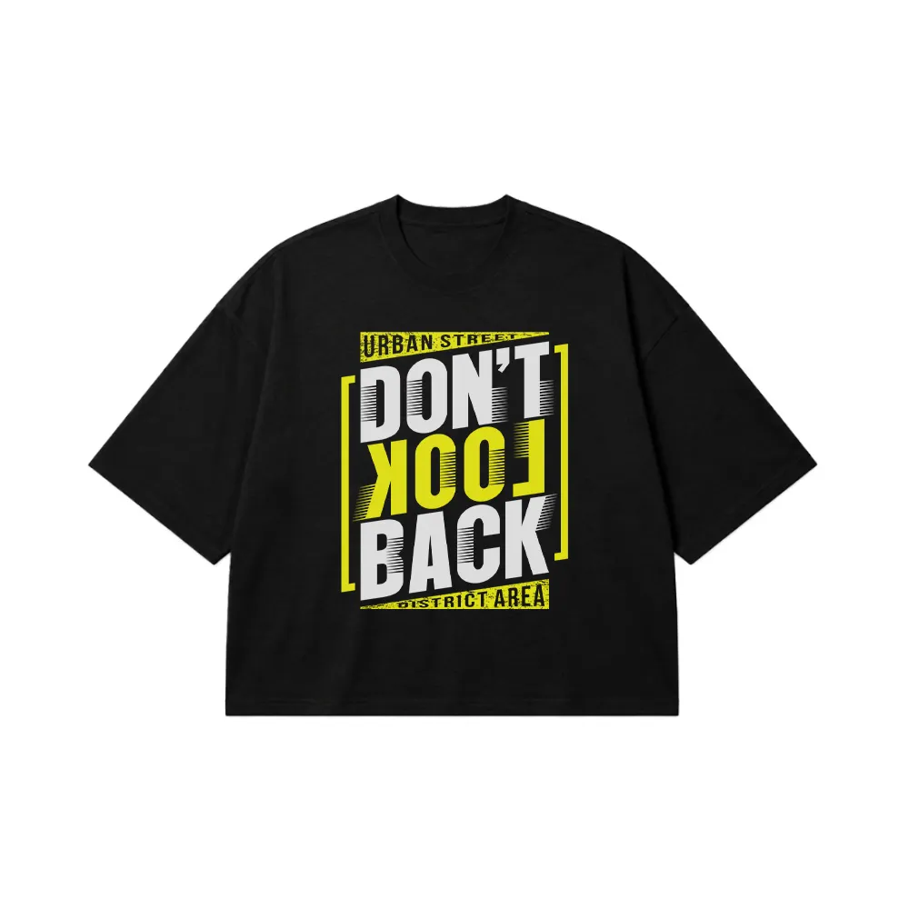 تیشرت باکسی استریت‌ویر طرح Don’t Look Back کد 15639