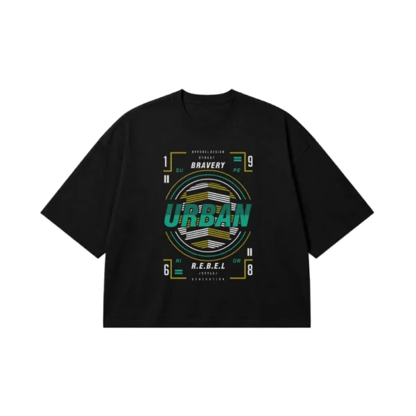 تیشرت باکسی استریت‌ویر طرح Urban Bravery کد 15641