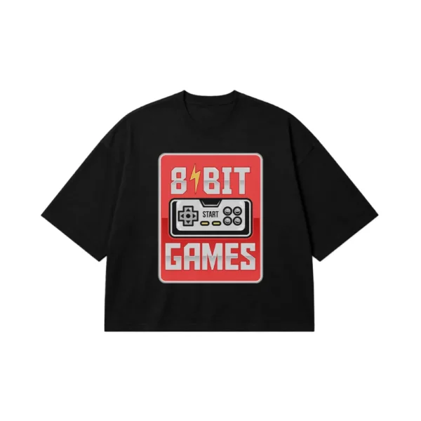 تیشرت باکسی گیمینگ طرح 8 Bit Games کد 15666
