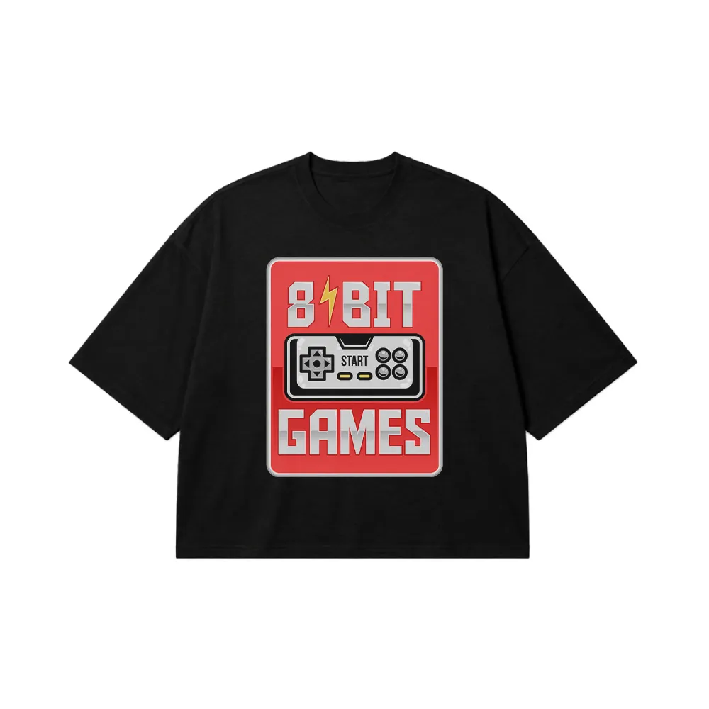 تیشرت باکسی گیمینگ طرح 8 Bit Games کد 15666
