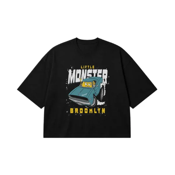 تیشرت باکسی ماشین طرح Little Monster Brooklyn کد 15677