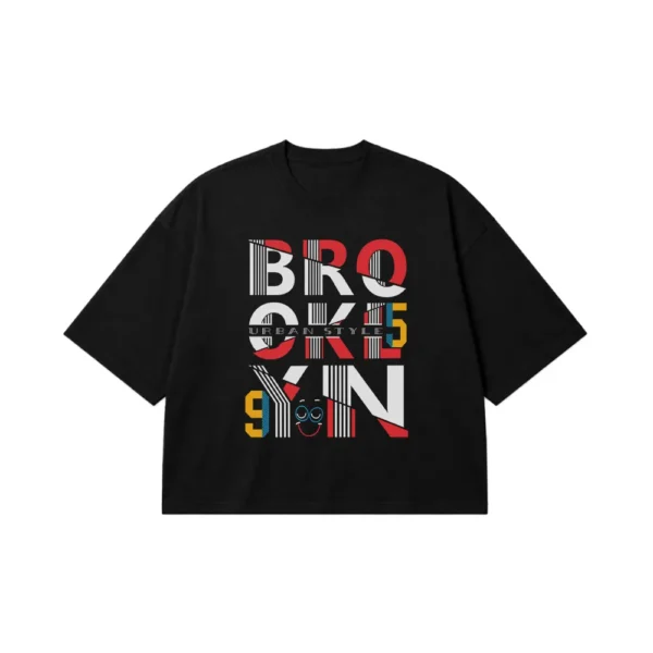 تیشرت باکسی تایپوگرافی Brooklyn Urban Style کد 15687