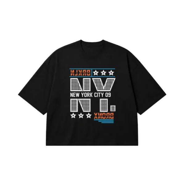 تیشرت باکسی تایپوگرافی Brooklyn NYC کد 15690
