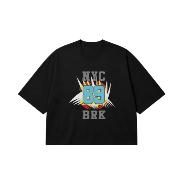تیشرت باکسی طرح NYC Brooklyn 89 کد 15704