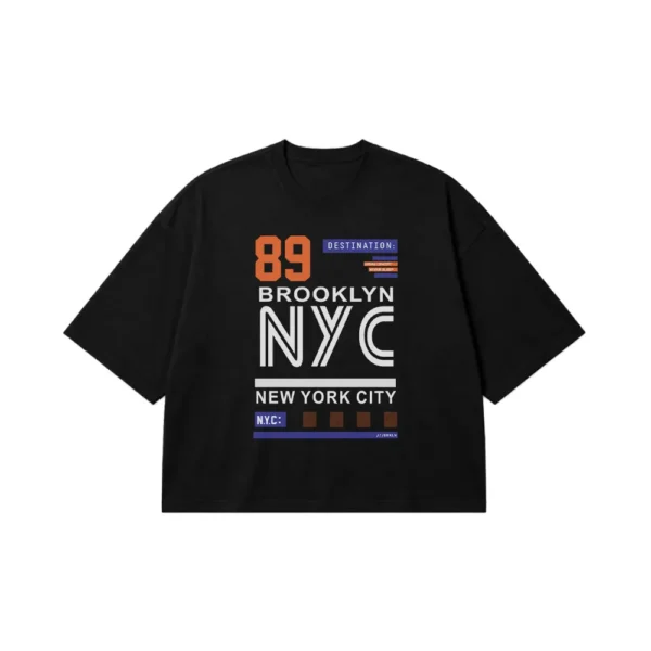 تیشرت باکسی طرح Brooklyn NYC 89 کد 15706