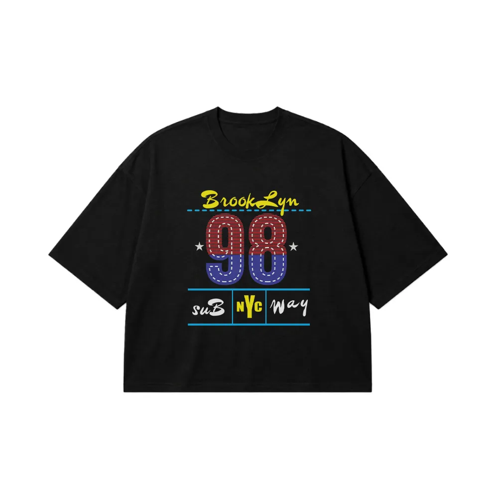 تیشرت باکسی طرح Brooklyn 98 Subway کد 15712